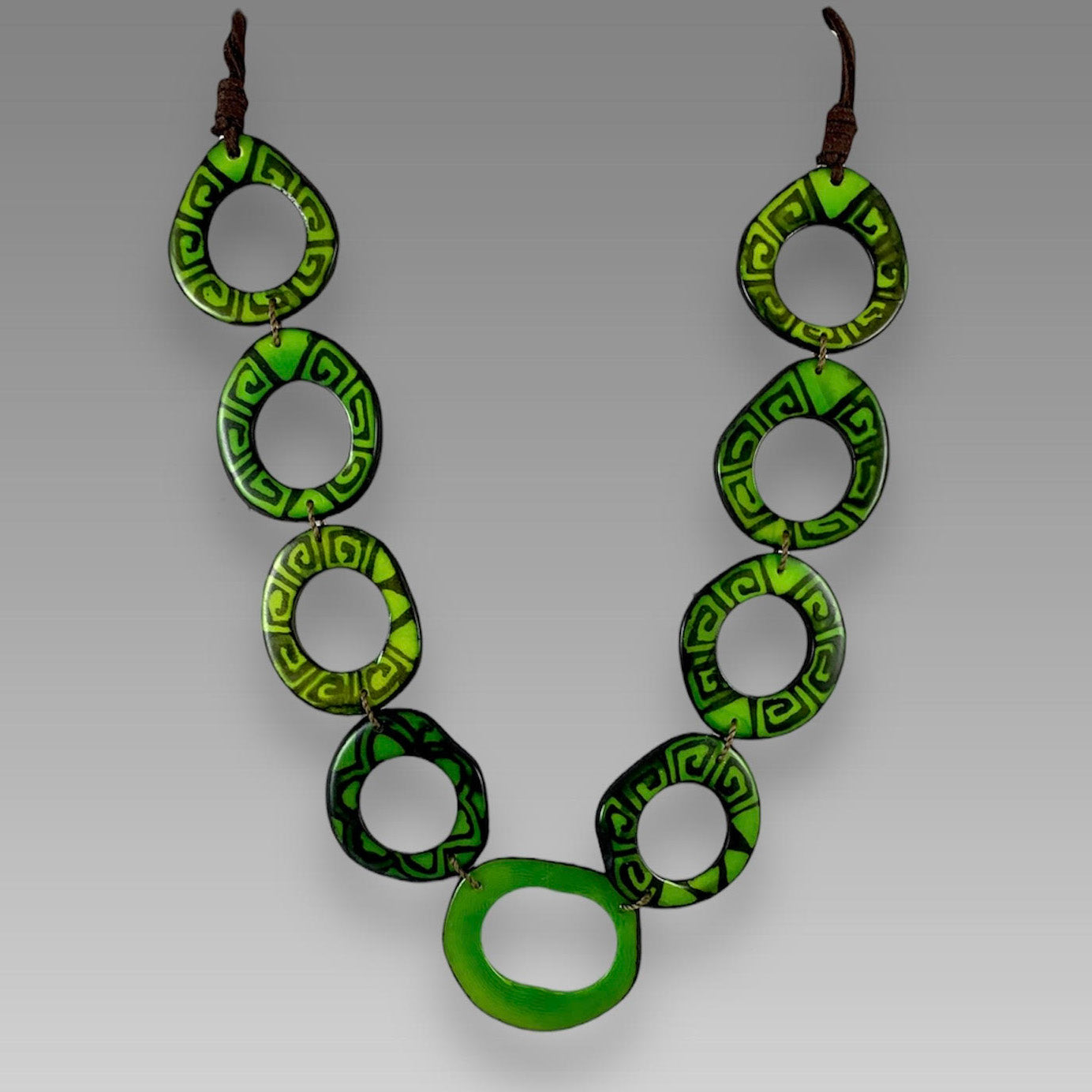 Lula Castillo Necklace, Indian Reversible, Black/Green