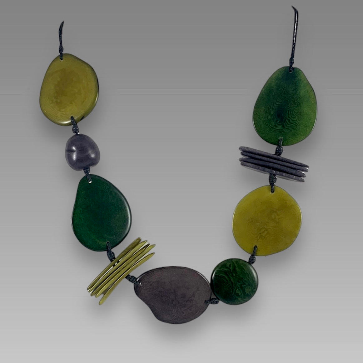 Lula Castillo Necklace, Jupiter, Green/Olive/Grey