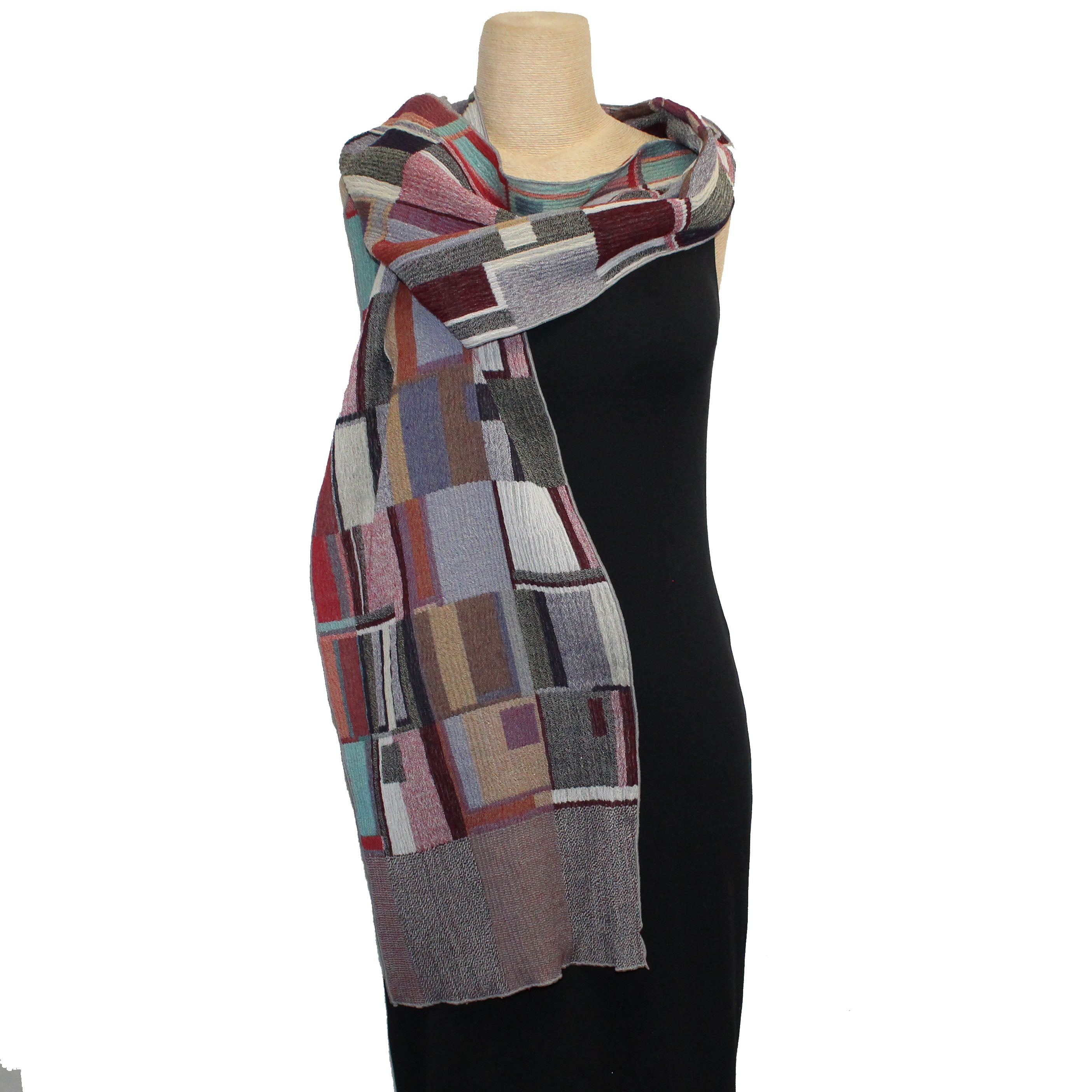 Nuno Shawl, Half Size, Doorways, Red Mix