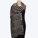 Nuno Shawl, Tiles, Brown Mix