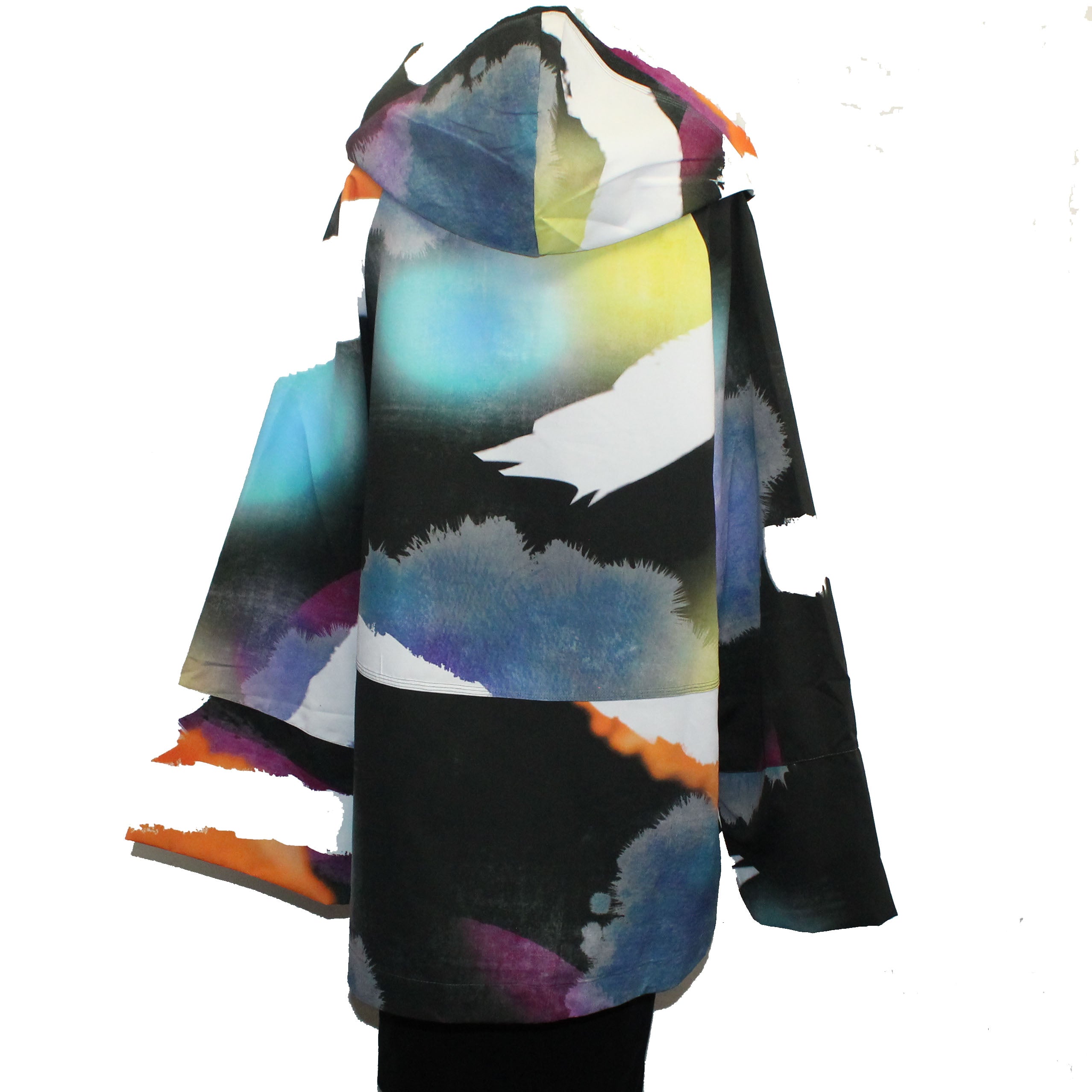 Ozai N Ku Hoodie Jacket, Fireworks, Multi-Color S/M & L/XL