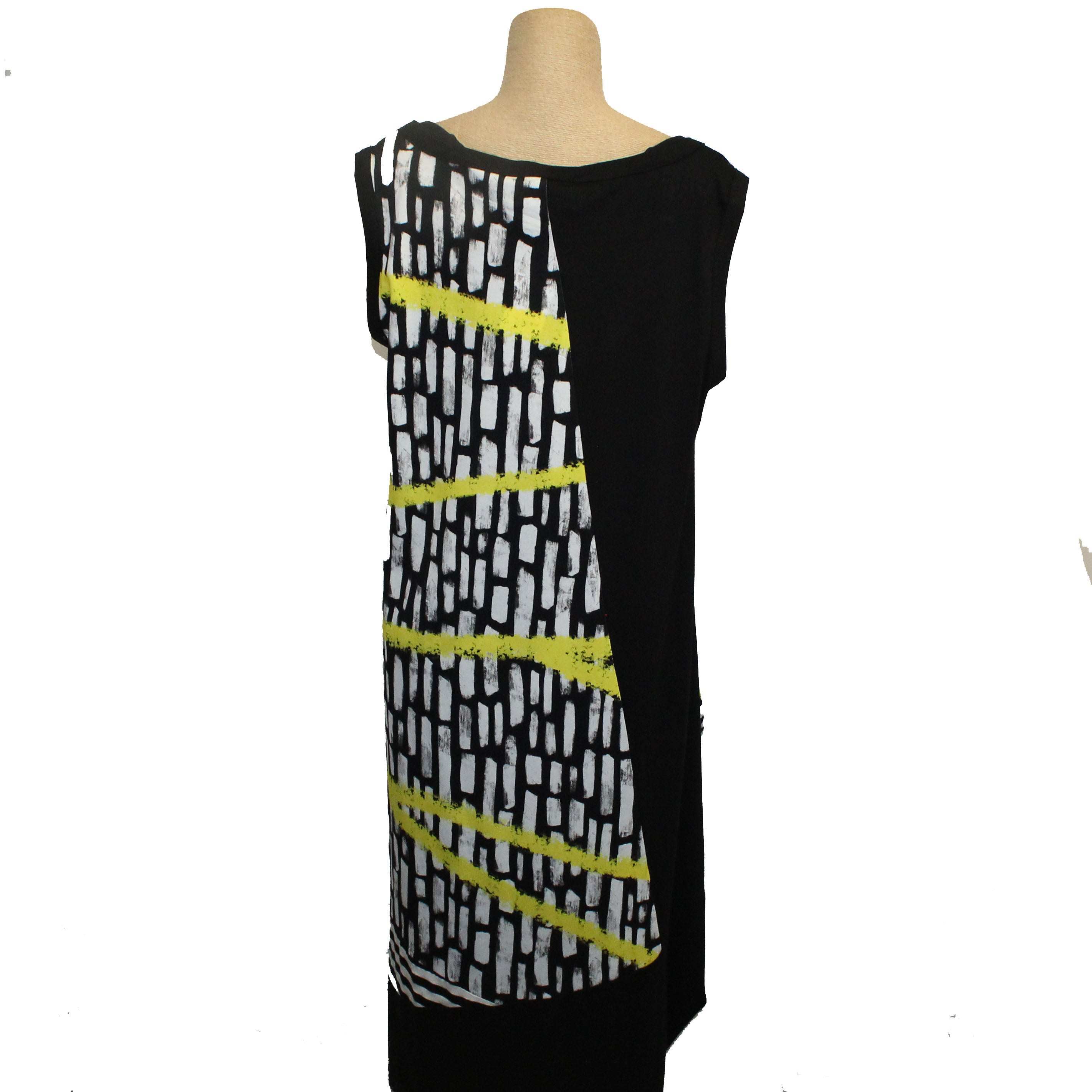 Ozai N Ku Dress, Black/Yellow/White S/M