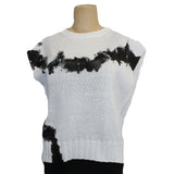 Pier Antonio Gaspari Sweater, Painted Design, White/Black S & M