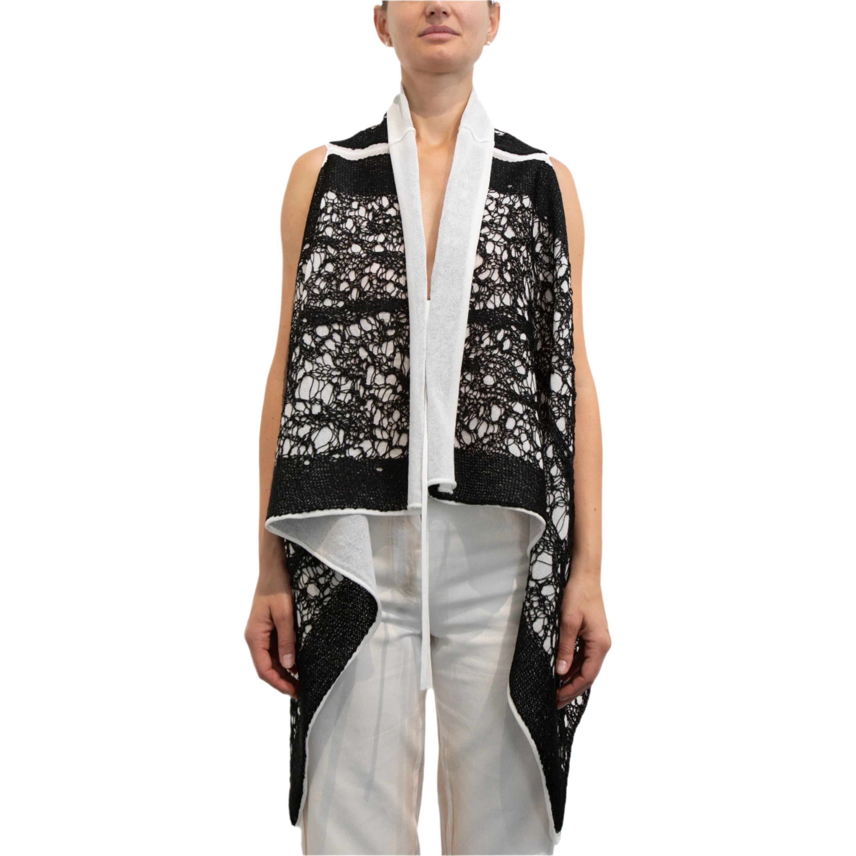 Pier Antonio Gaspari Vest, Black/White M/L
