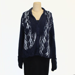 Pier Antonio Gaspari Cardigan, Blue/White  L