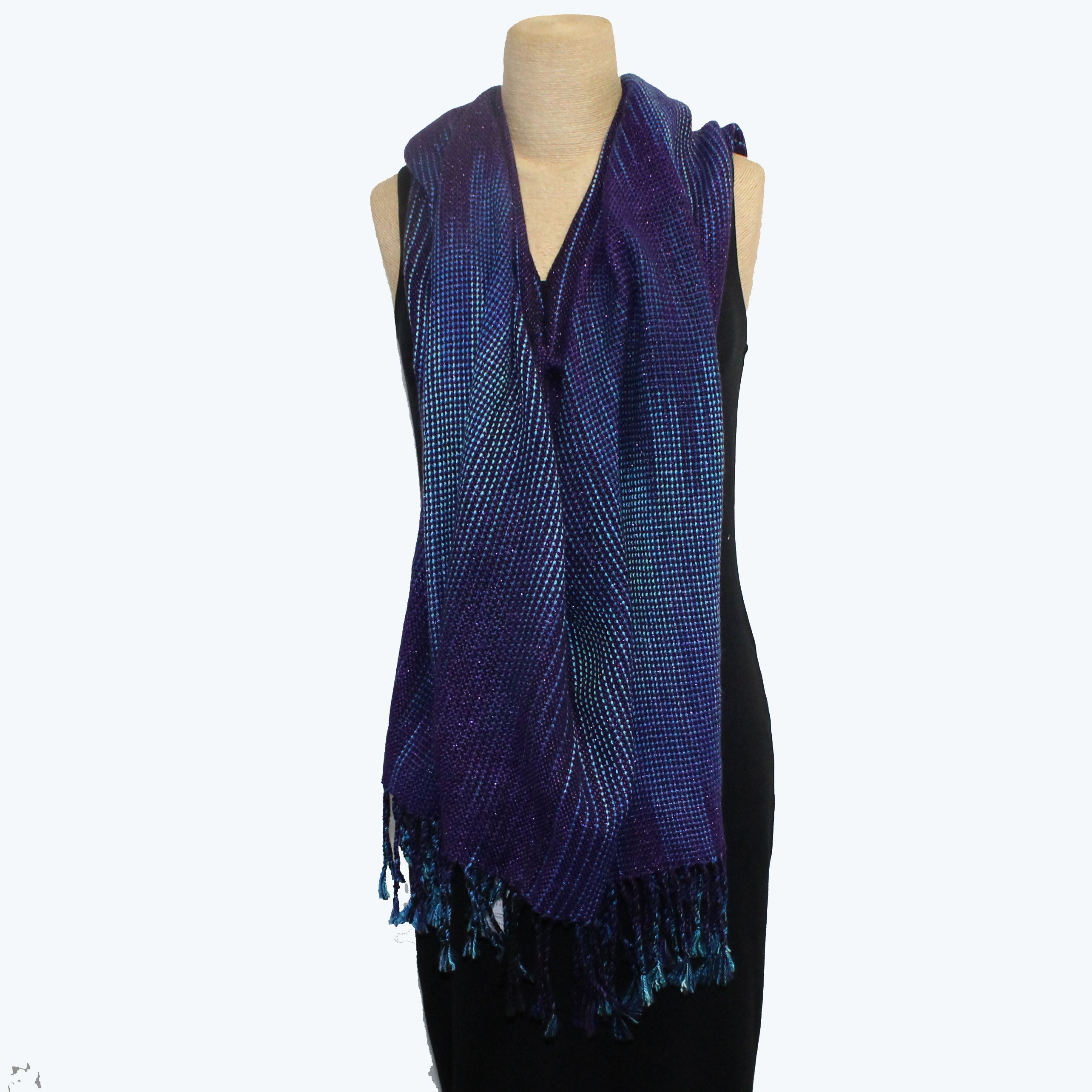 Vickie Vipperman Poncho, Purple/Blue/Aqua/Metallic, OS