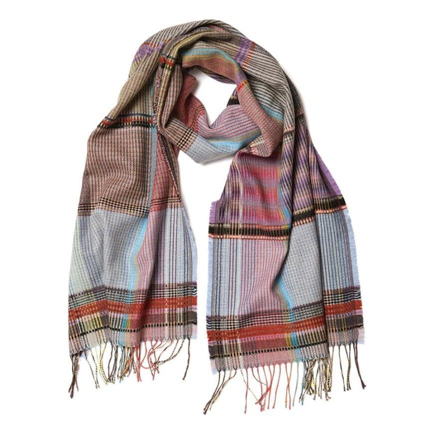 Wallace Sewell Scarf, Gesner Lavender, Navy/Red