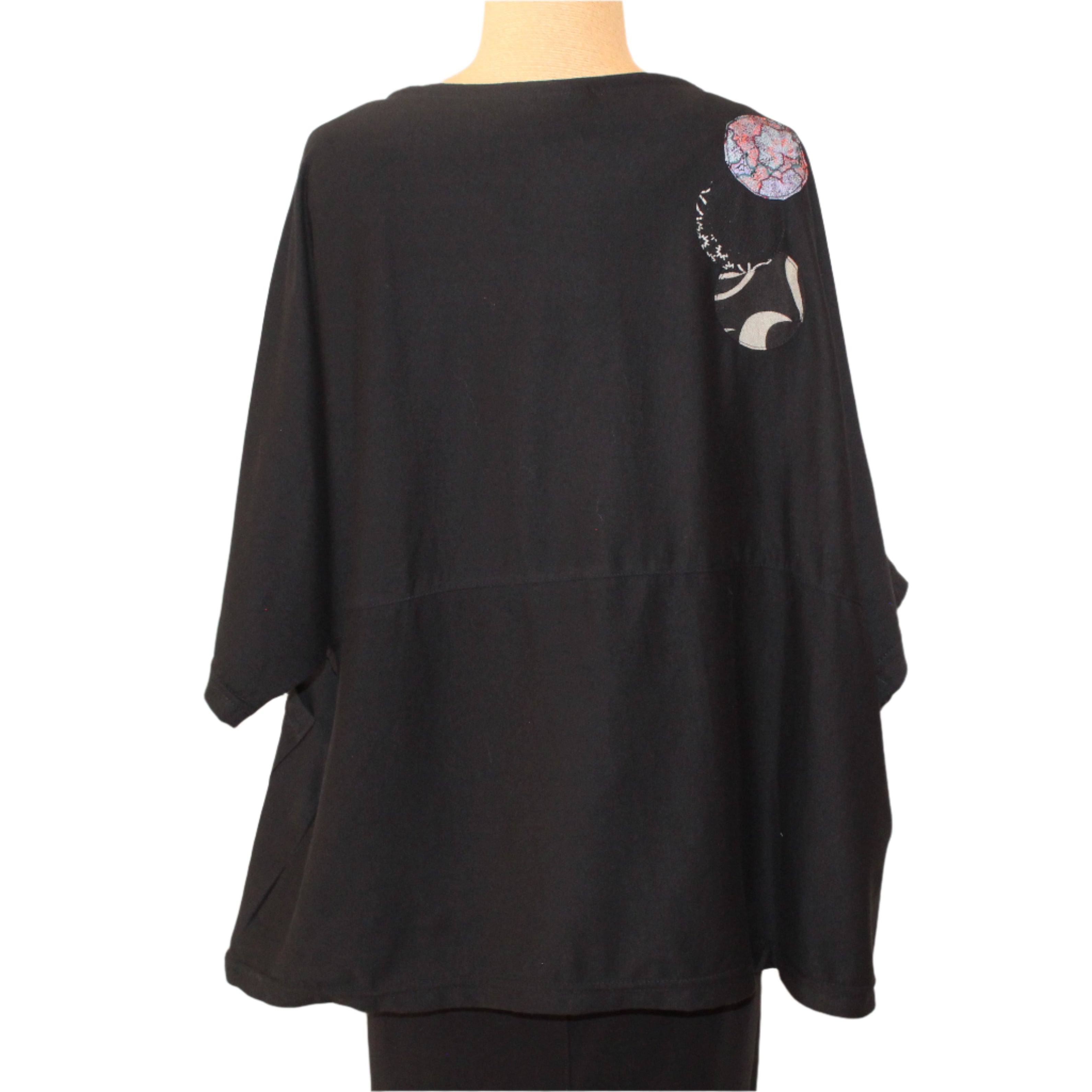 Yaza Top, Patchwork, Black M/L & L/XL