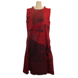 Yaza Kasur Dress, Patchwork, Red/Black, S/M
