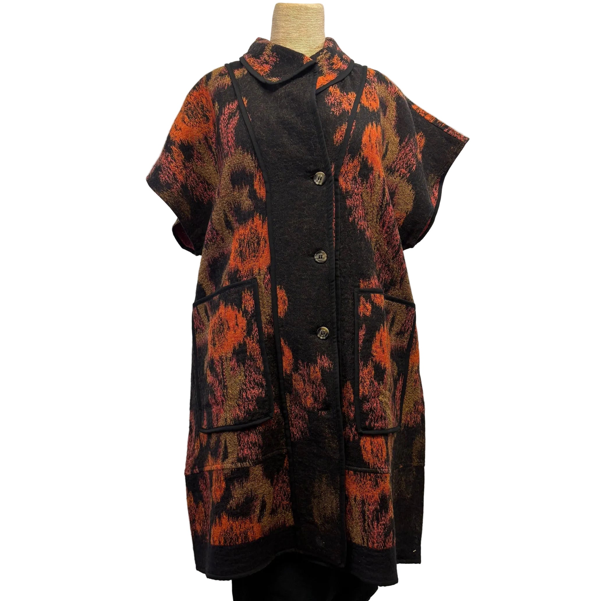 Yaza Vest, Reversible, Mirage, Orange/Black/Brown, L