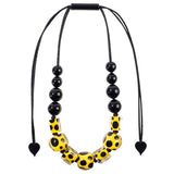 Zsiska Necklace, Itsy Bitsy, Yellow & Black/Black