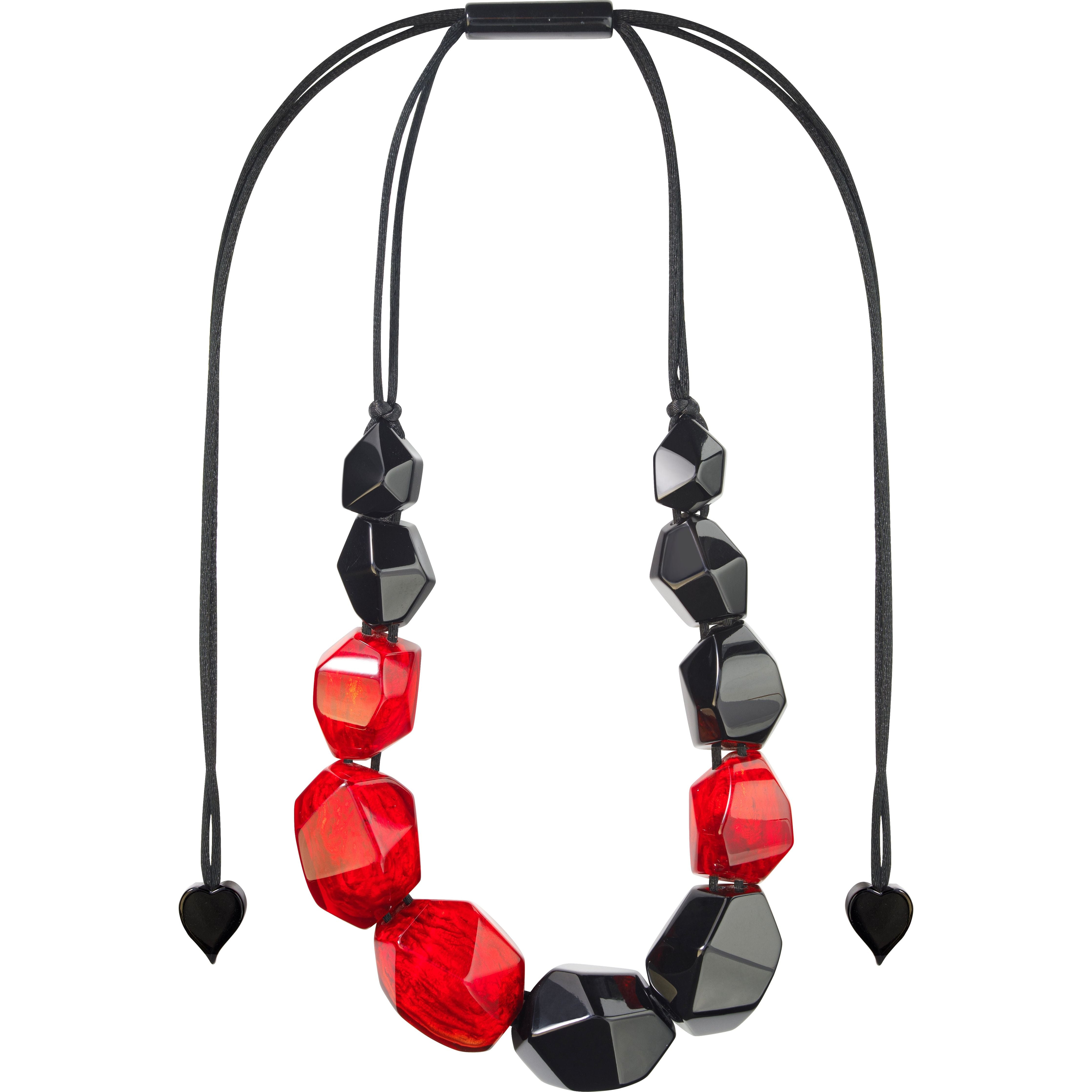 Zsiska Necklace, Empress, Red/Black