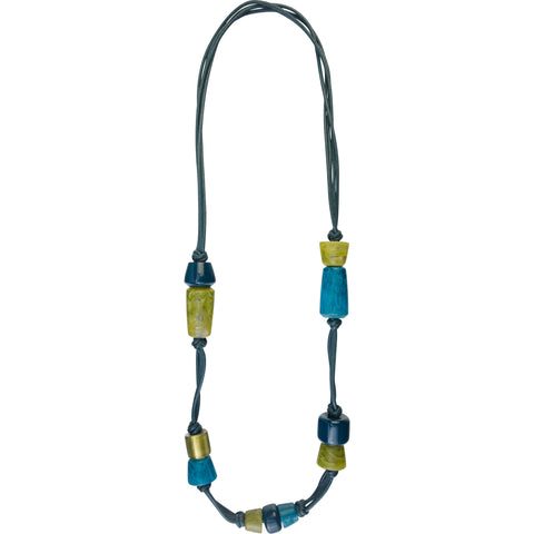Zsiska Necklace, Mika, Green/Teal