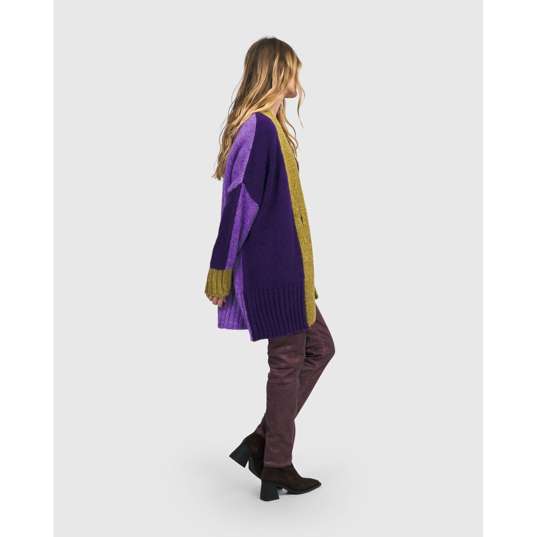 Alembika Cardigan, Oversized, Violet M