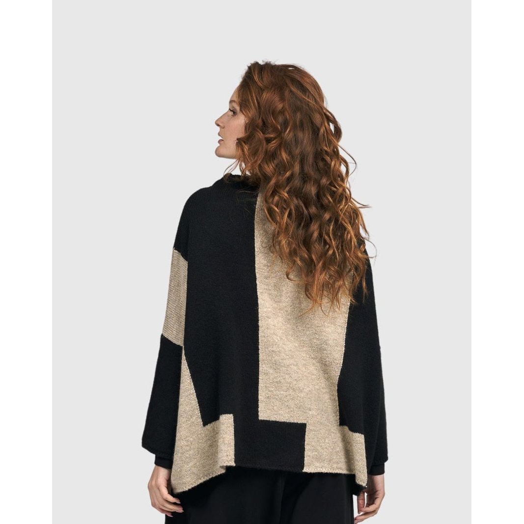 Alembika Sweater, Urban Frontier, Bars. Tan/Black L/XL