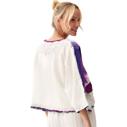 Mara Gibbucci Jacket, White/Purple/Fuchsia/Blue L/XL