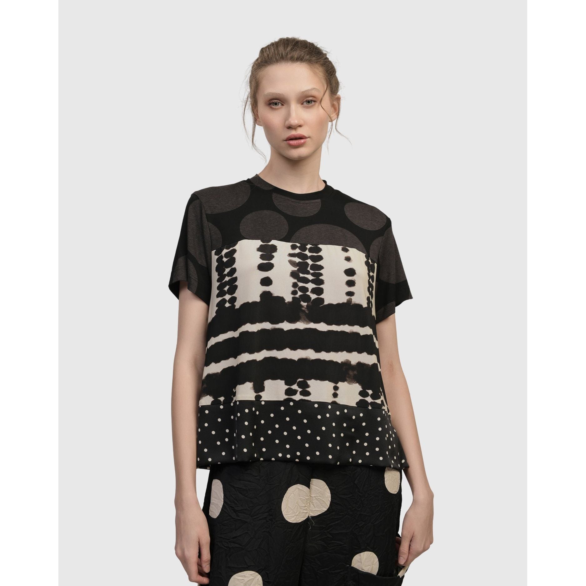 Alembika Top, Savanna, Black/Cream/Grey S & M