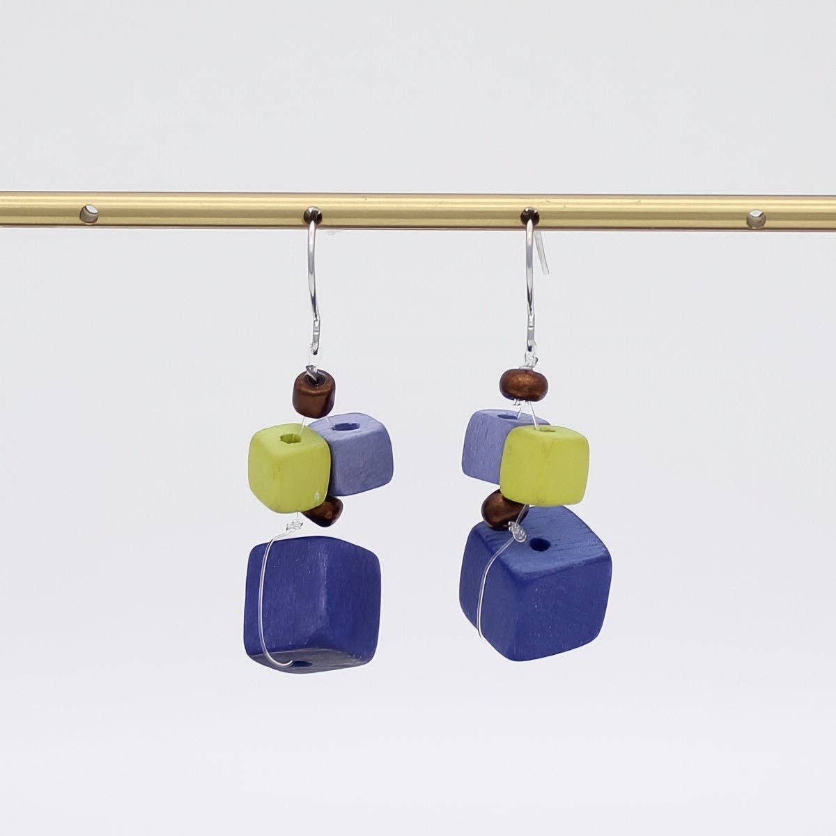 Sylca Designs Drop Earrings, Lia, Blue