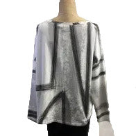 Andrea Geer Crop Top, Black/White, M/L