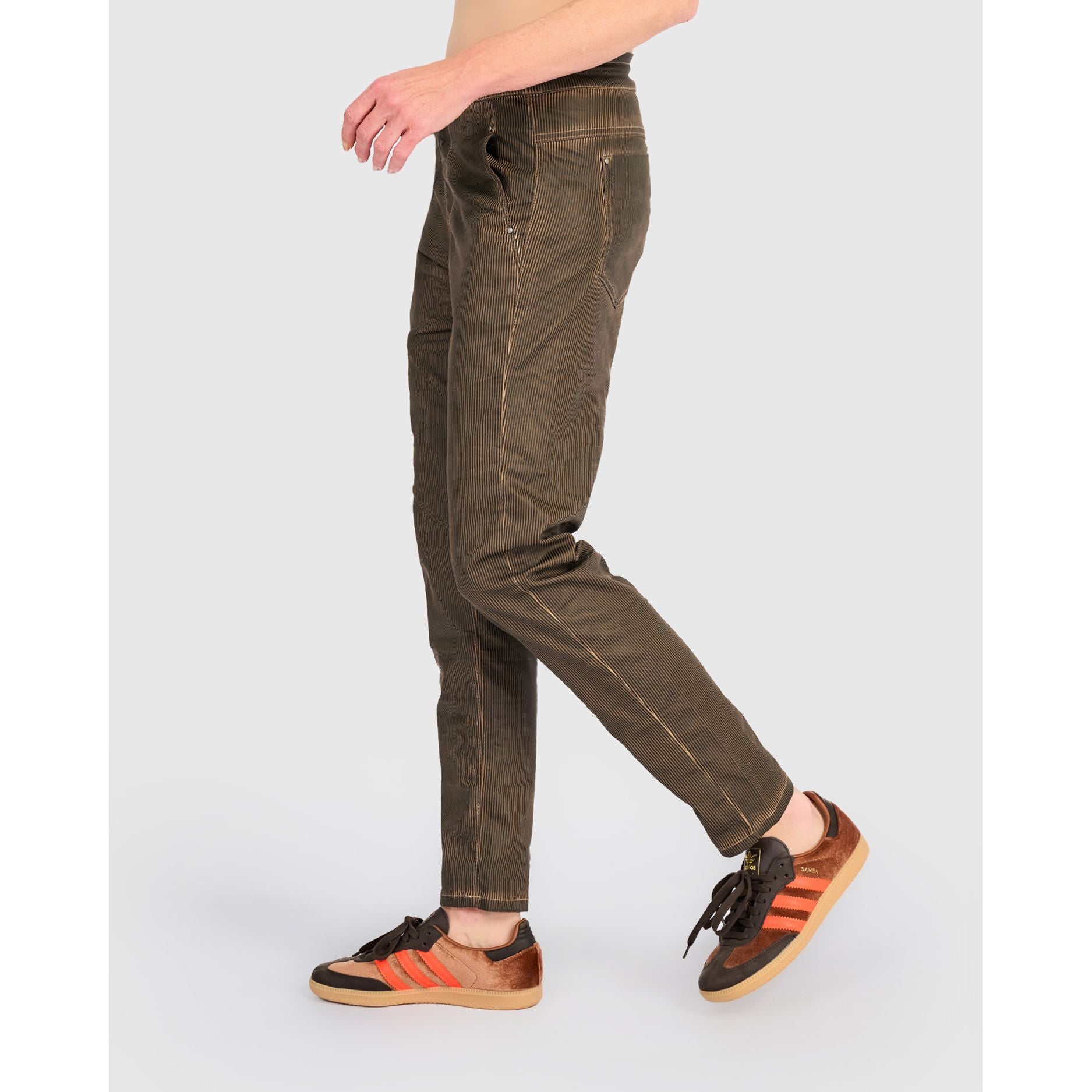 Alembika Pant, Iconic Jeans, Stripes, Brown/Black XS, L, XL & XXL