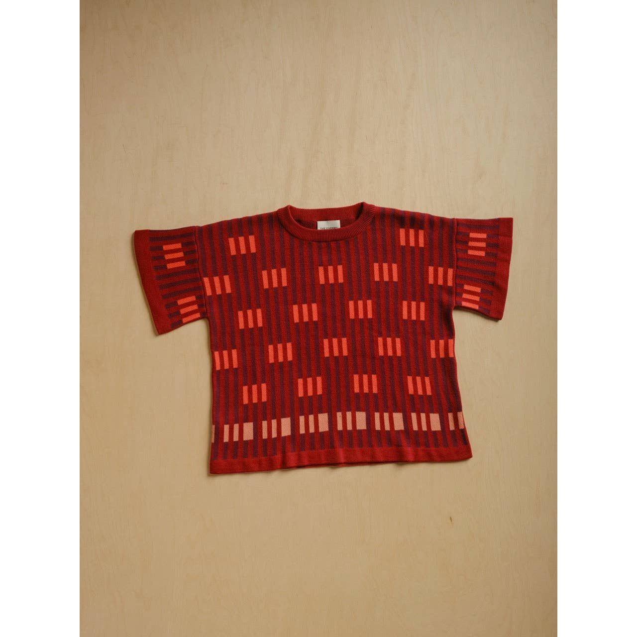 The Endery Tee, Bauhaus, Solstice, Red/Orange/Burgundy/Pink