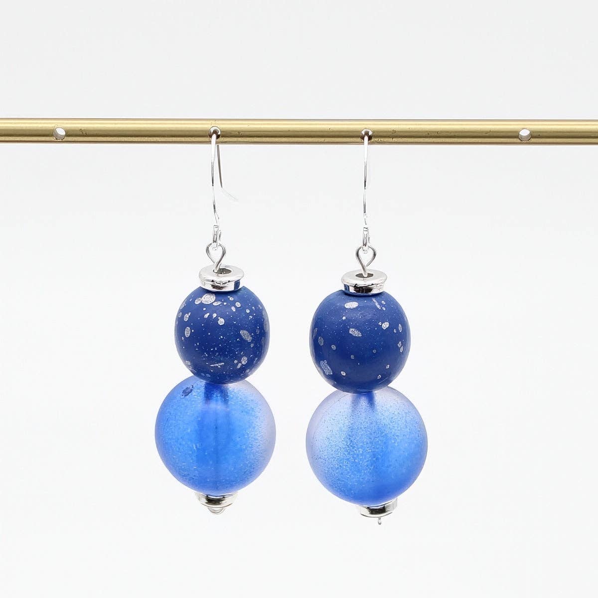 Sylca Designs Earrings, Drop, Blue Frost Ombre