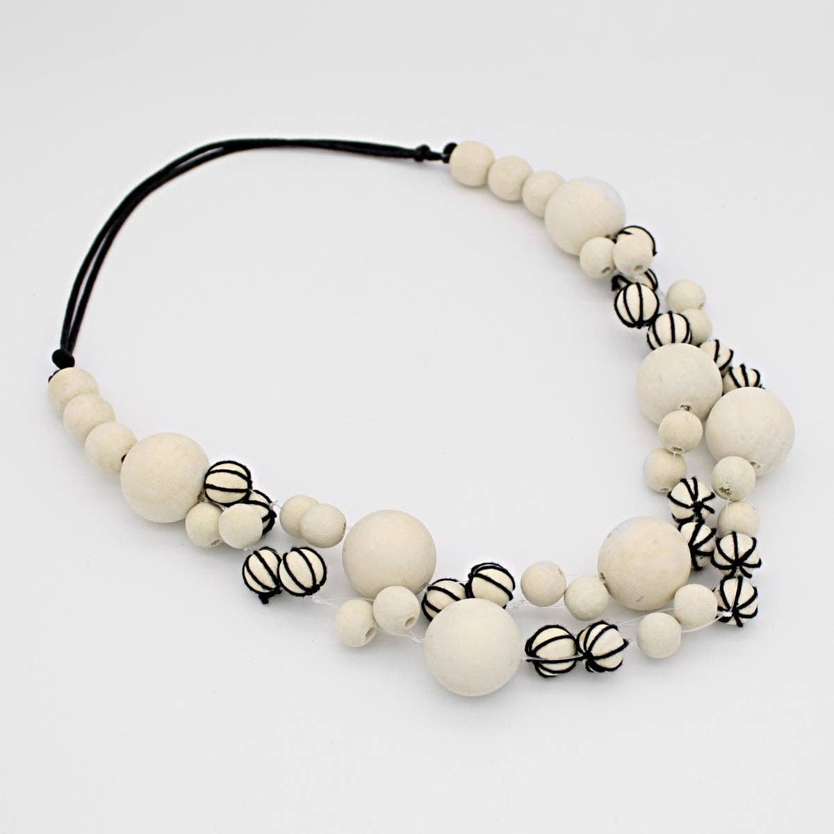Sylca Designs Necklace, Britta Bubble, Ivory/Black
