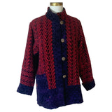 Joyce Wilkerson Prima Jacket, Scarlet/Deep Purple, S