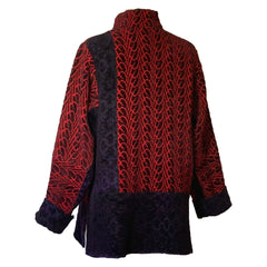 Joyce Wilkerson Prima Jacket, Scarlet/Deep Purple, S