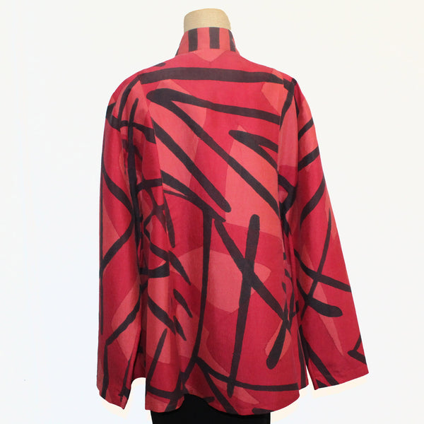 Kay Chapman Shirt, Pleated, Graffiti, Red/Orange/Black, M/L