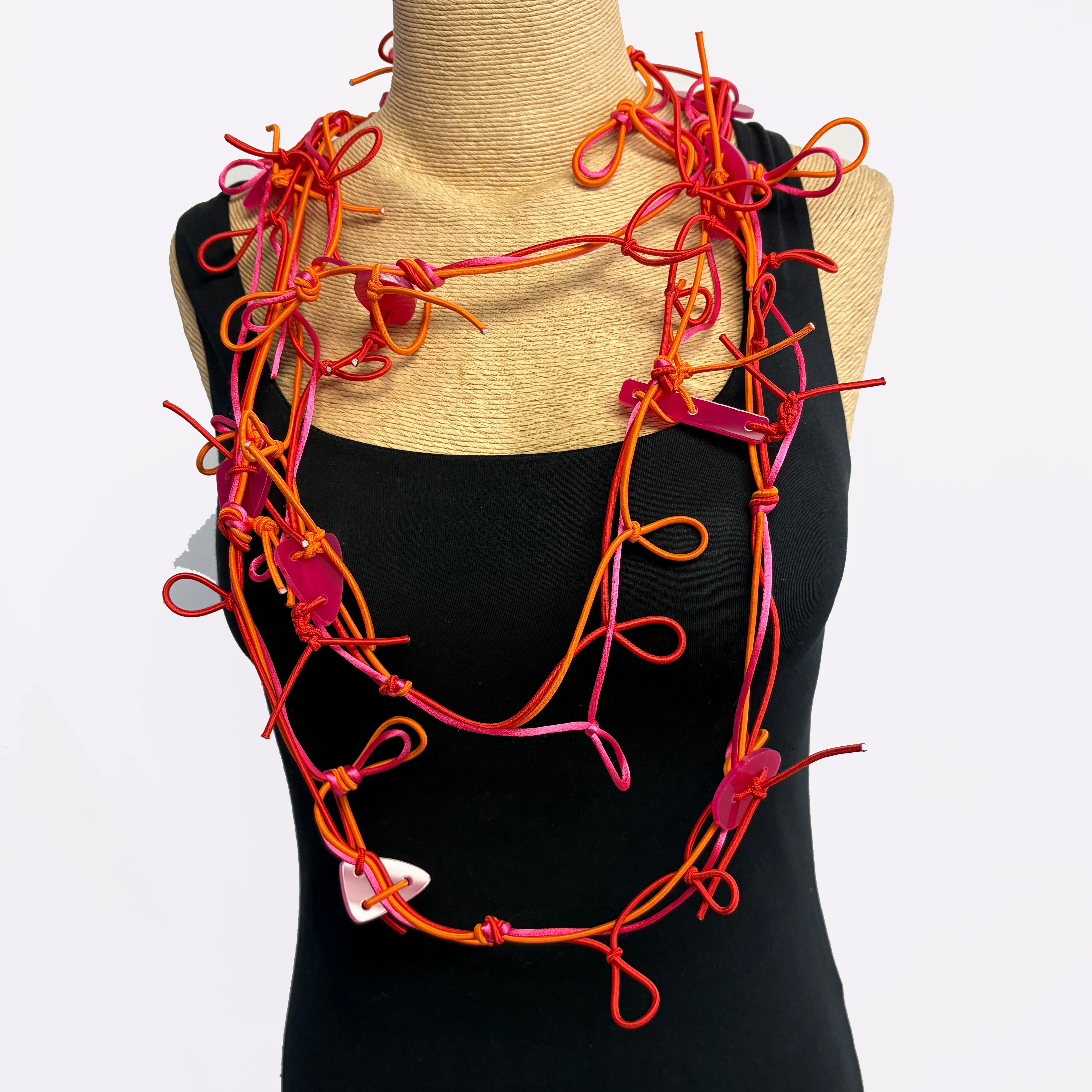 Igor Necklace, Orange/Pink