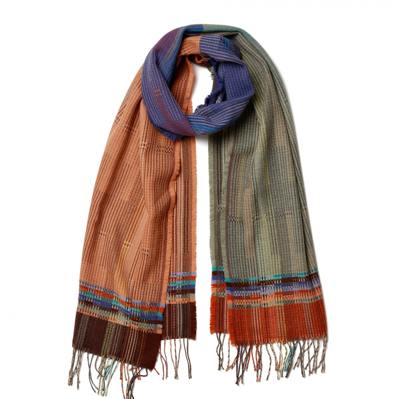 Wallace Sewell Scarf, Pymoor, Salmon