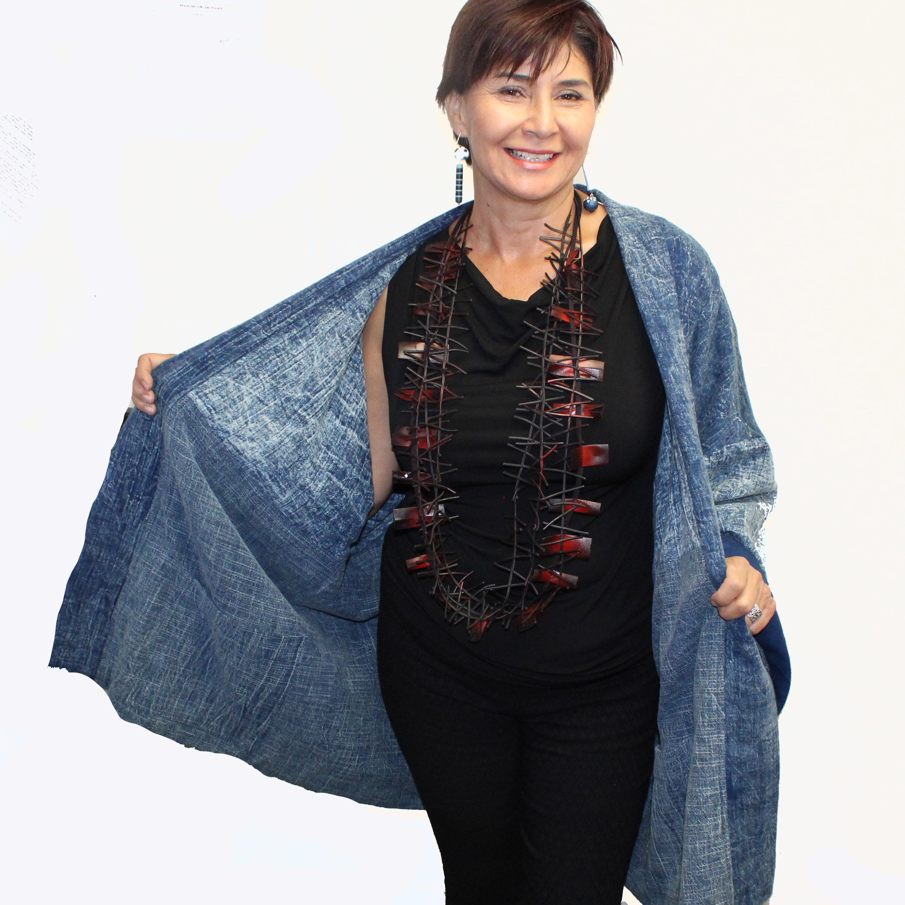 Bounkhong Signavong Reversible Jacket, Light/Dark Indigo, OS Fits M-XL