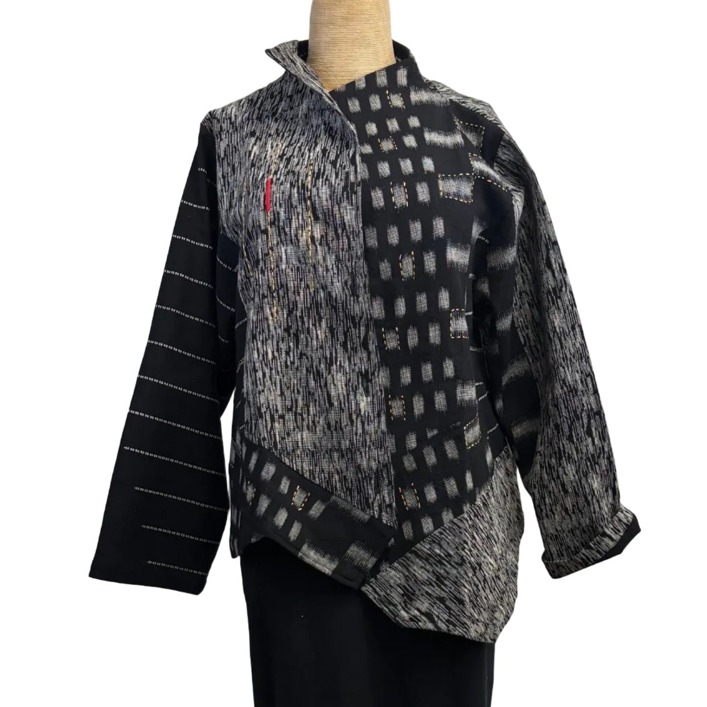 Yaza Jacket, Kasur, Ikat, Black/Silver M & L/XL