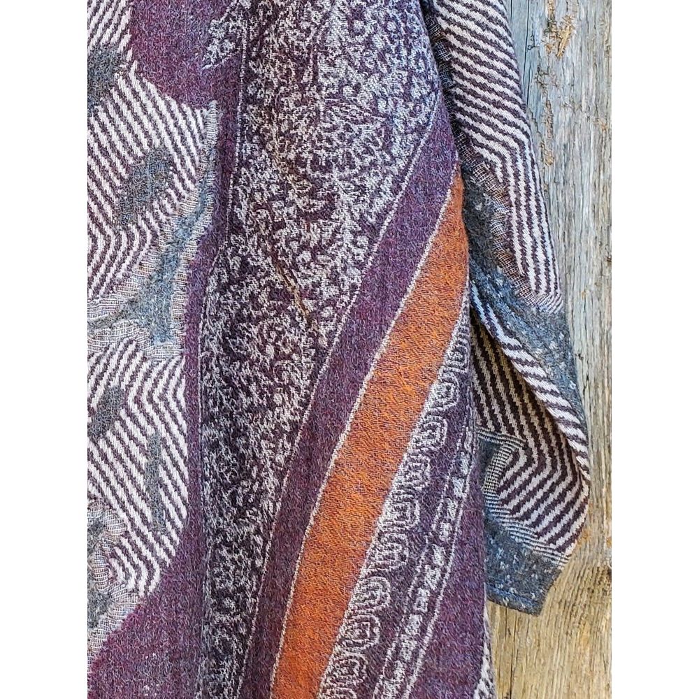 Yaza Jacket, Uma, Paisley, & Stripes, Eggplant/Grey/Charcoal #1, Fits S-XL