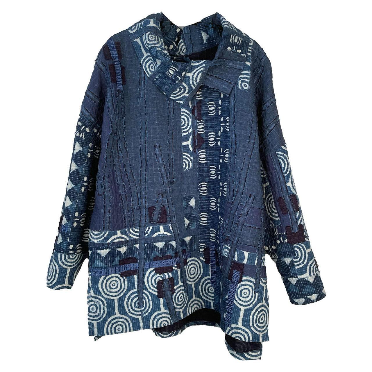 Diane Prekup Tunic, Haiku, Indigo/White, L