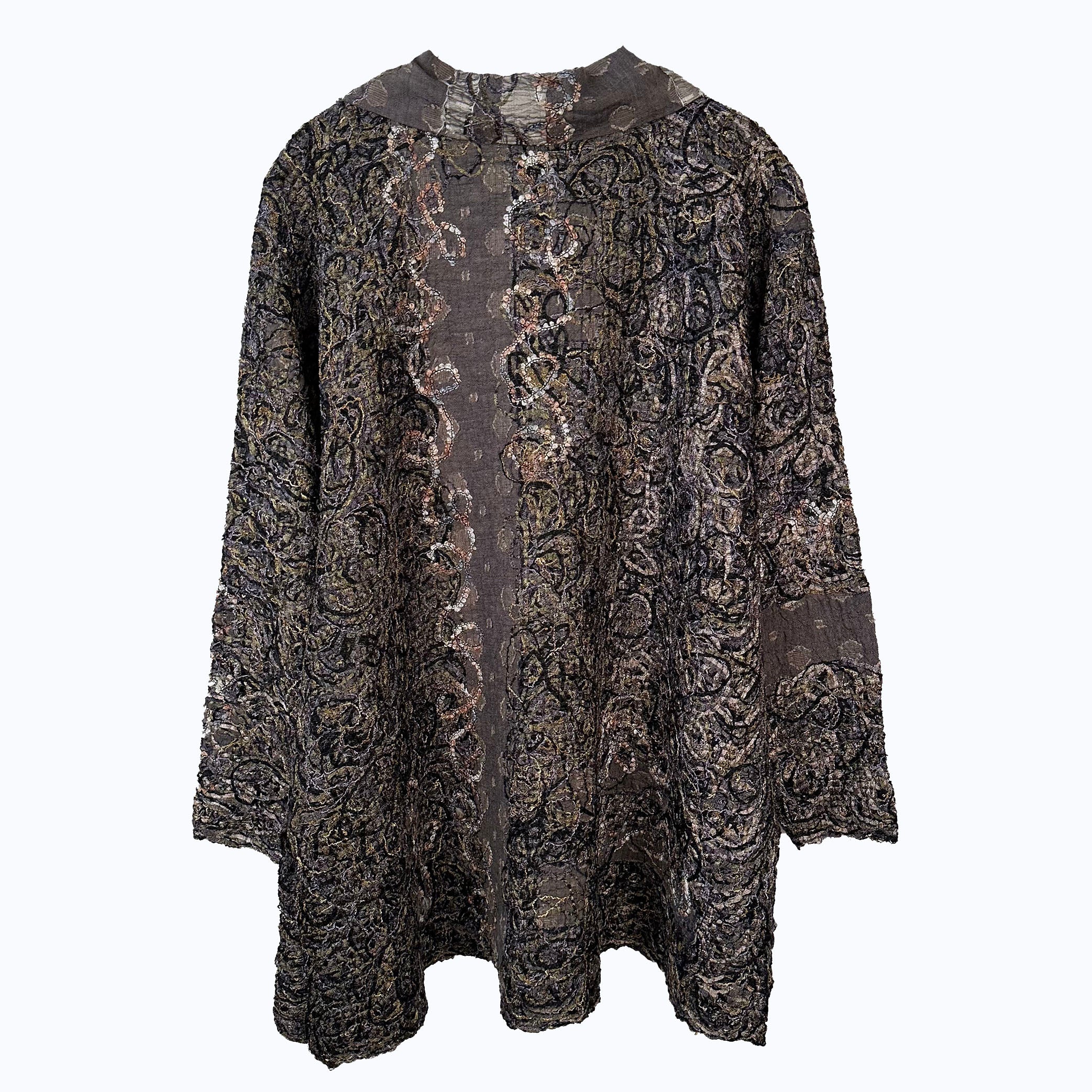 Diane Prekup Tunic, Portobello, Grey/Silver/Black/Gold, S