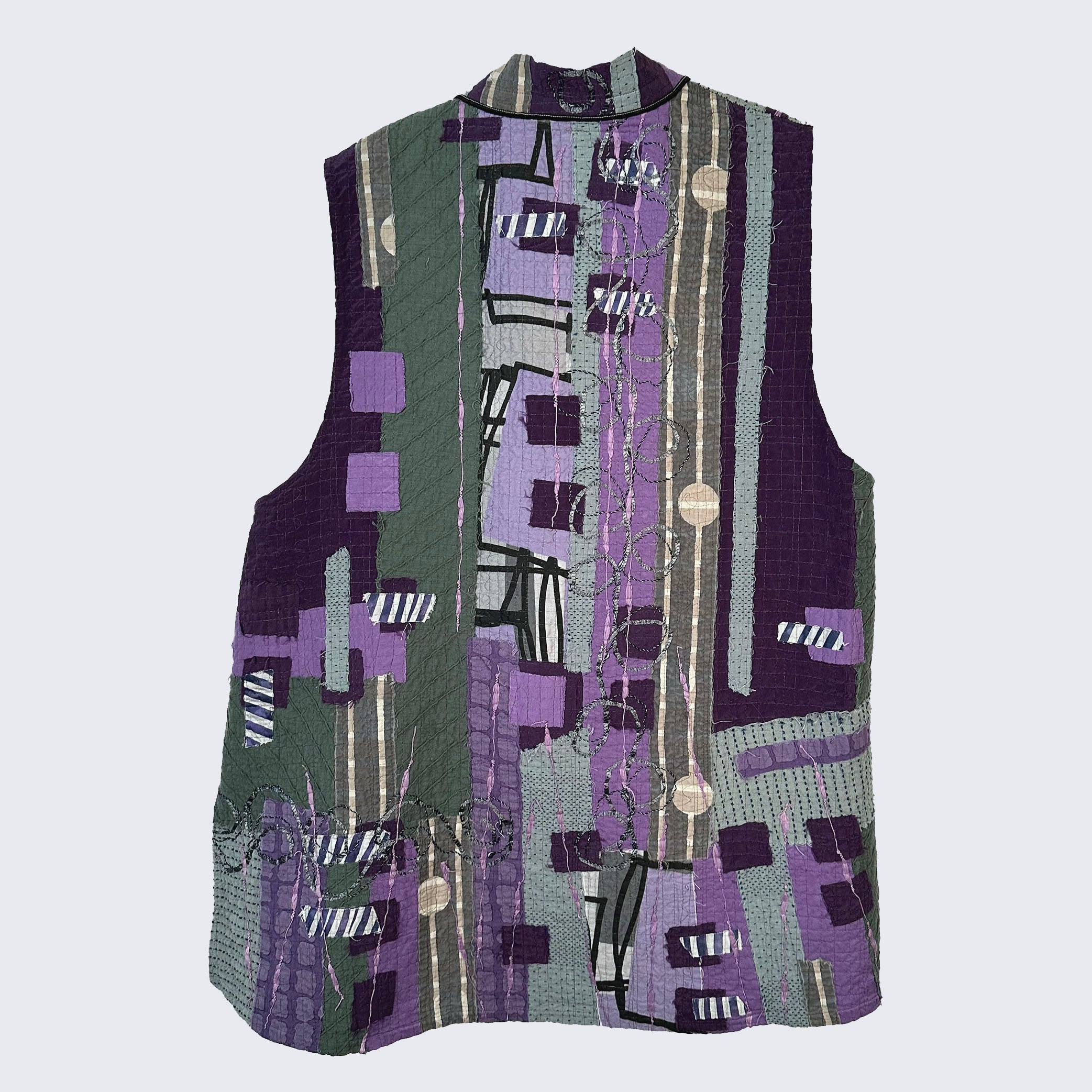 Diane Prekup Vest, Market, Plum/Sage, S