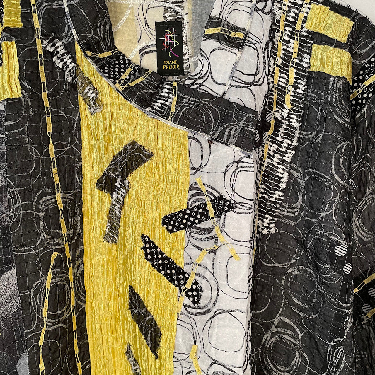 Diane Prekup Jacket, Serenade, Black & White/Yellow, L