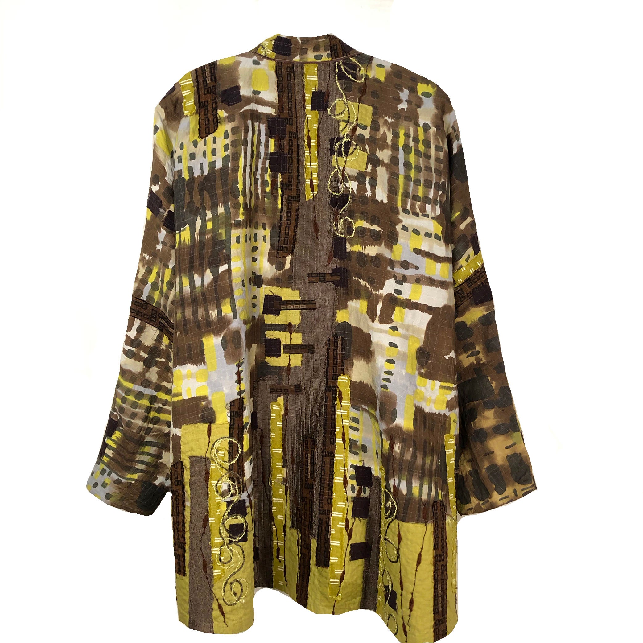 Diane Prekup Serenade Jacket, Chocolate/Chartreuse M