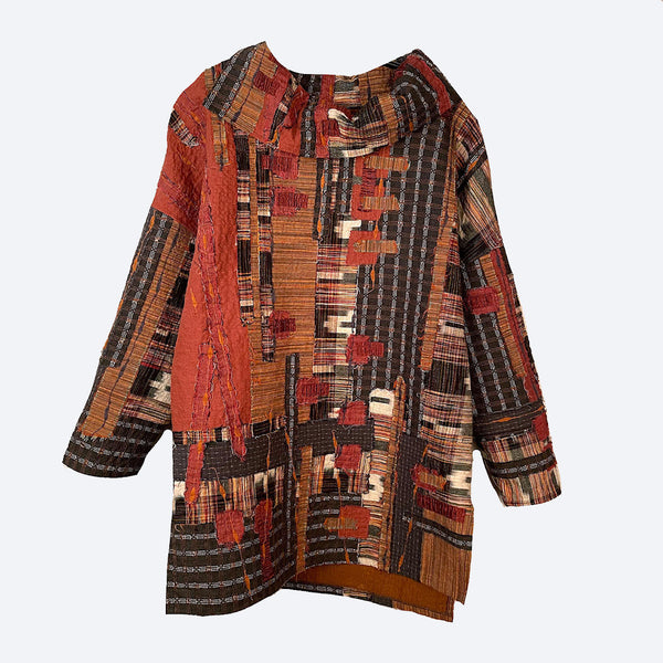 Diane Prekup Tunic, Shades of Rust & Gold, XS/S