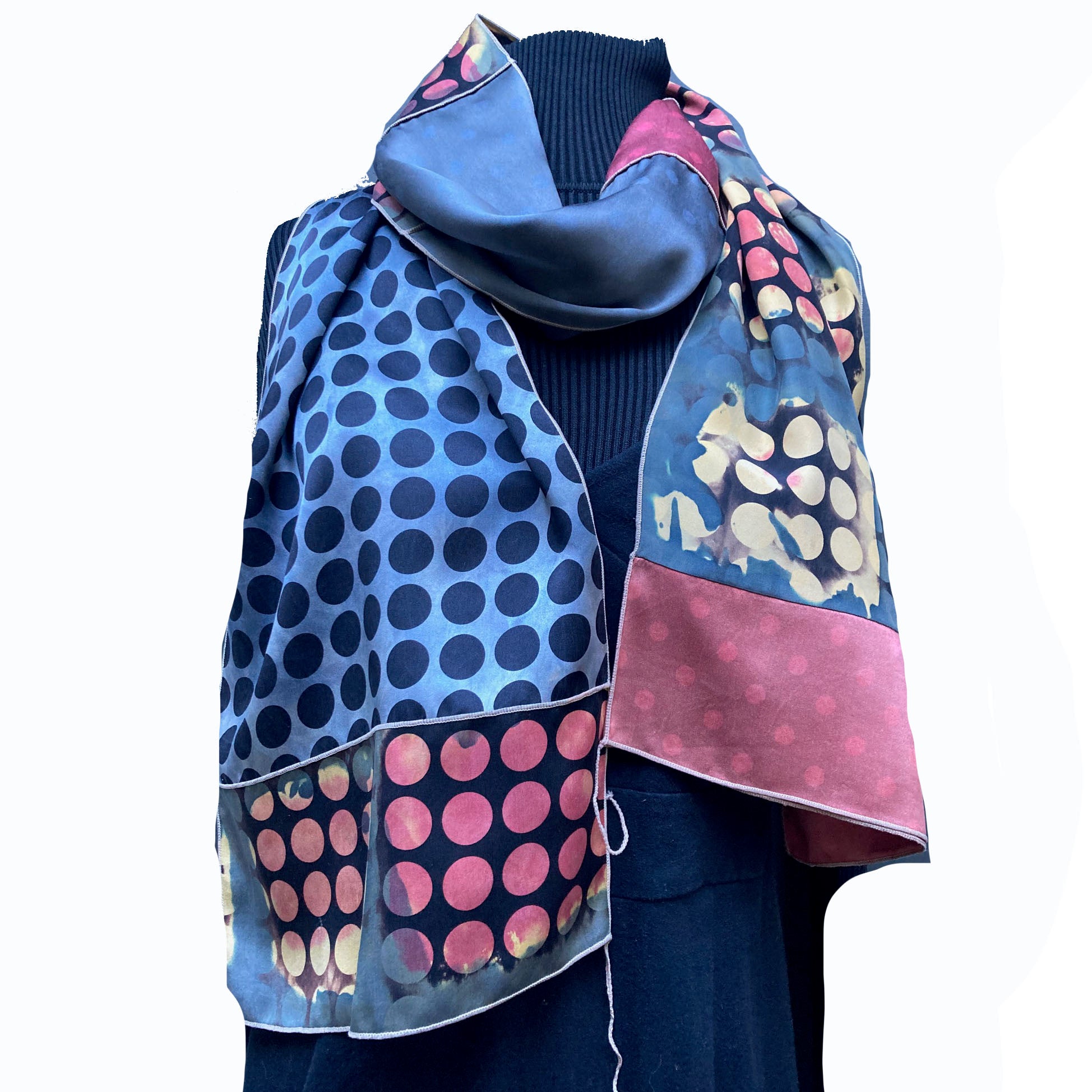 Judith Bird Scarf, Special SilkSingles, Rose Glow Windows
