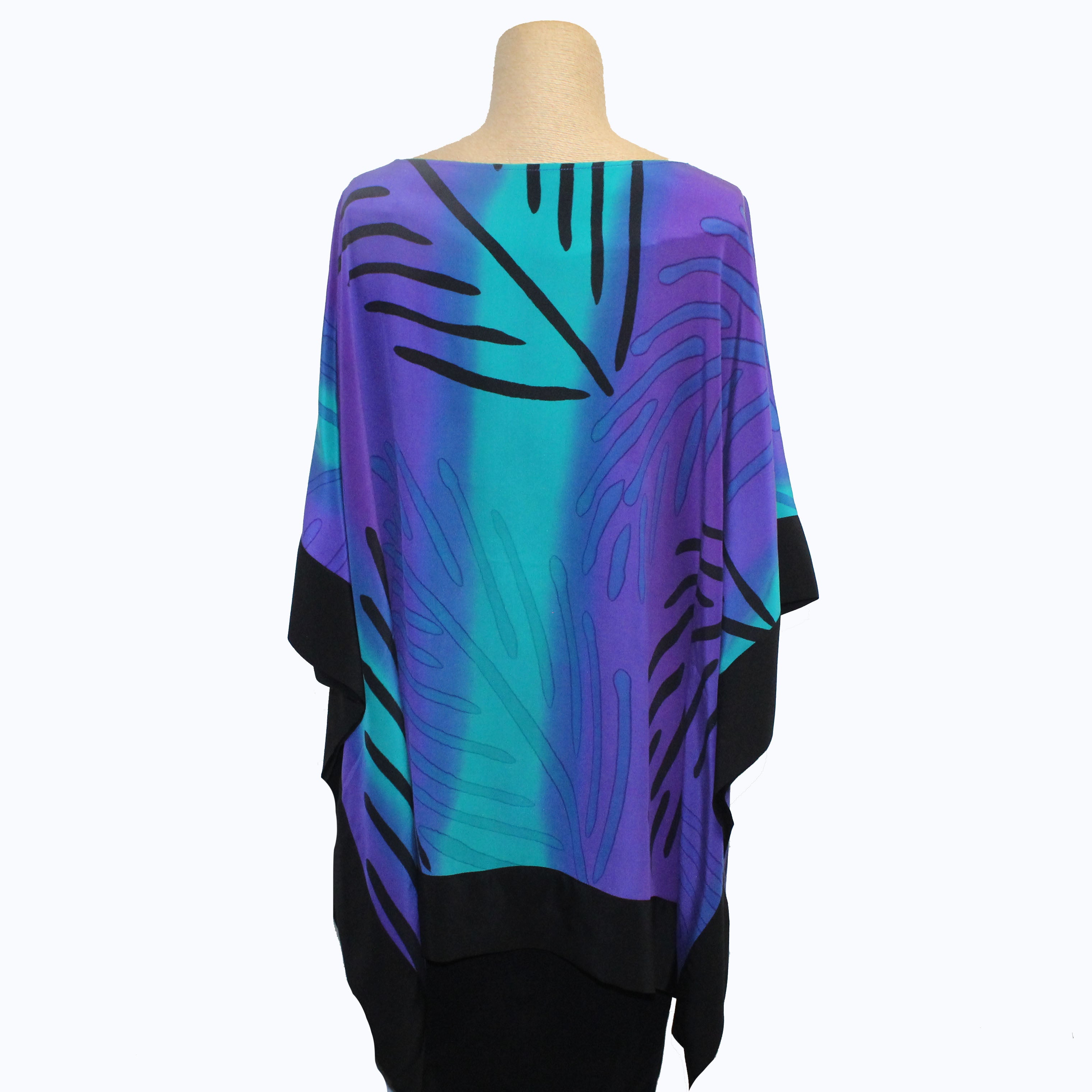 Kay Chapman Tunic, Elia, Palms, Turquoise/Purple, OS