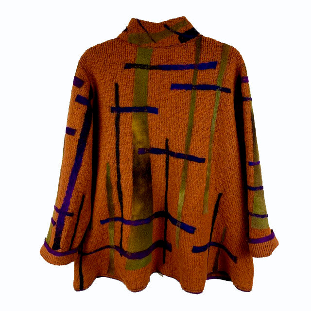 Maggy Pavlou Jacket, Sienna/Purple/Olive, L