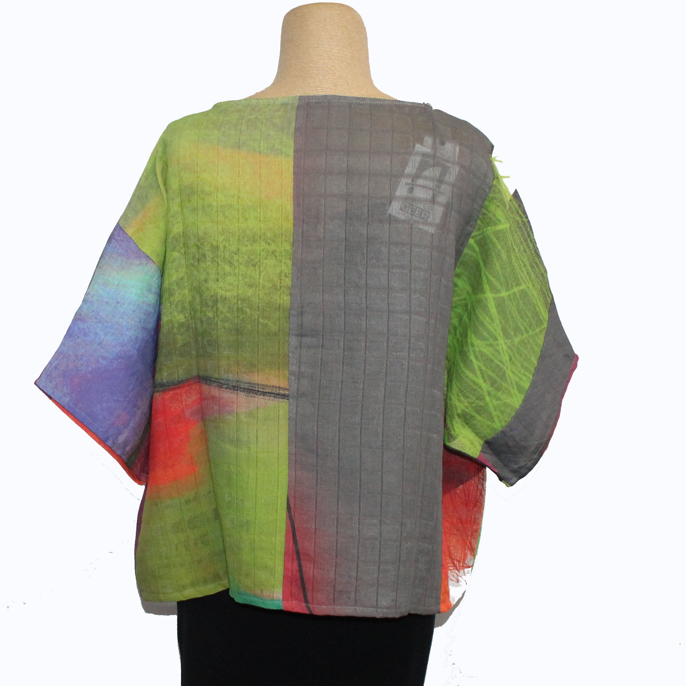 Andrea Geer Boxy Top, Crop, Multi-Color, OS, 10
