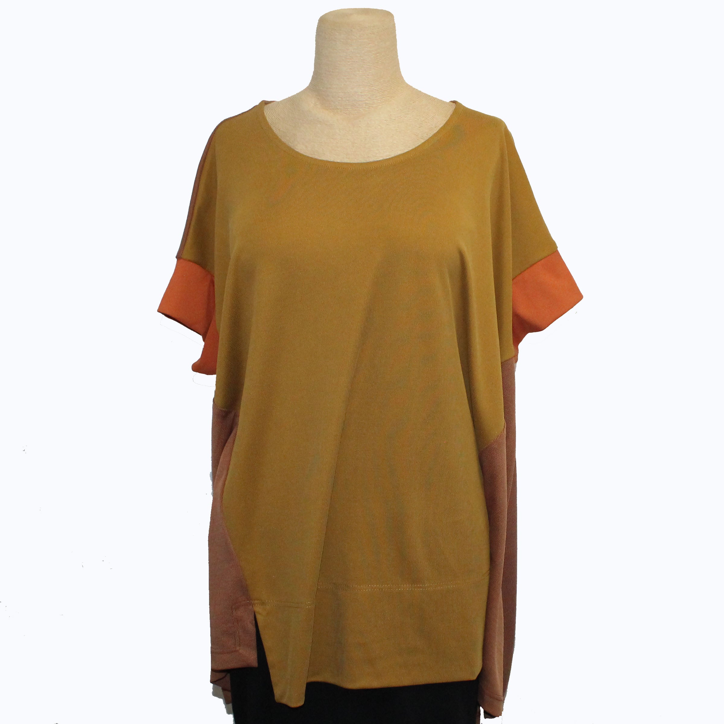 Alembika Pullover, Flame, Mustard/Brown/Salmon L