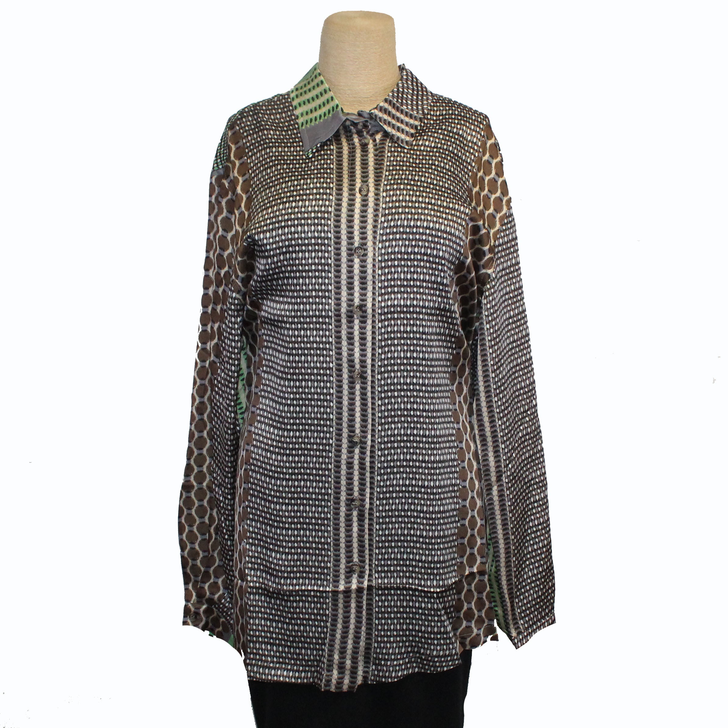 Alembika Shirt, Brown/Pistachio L