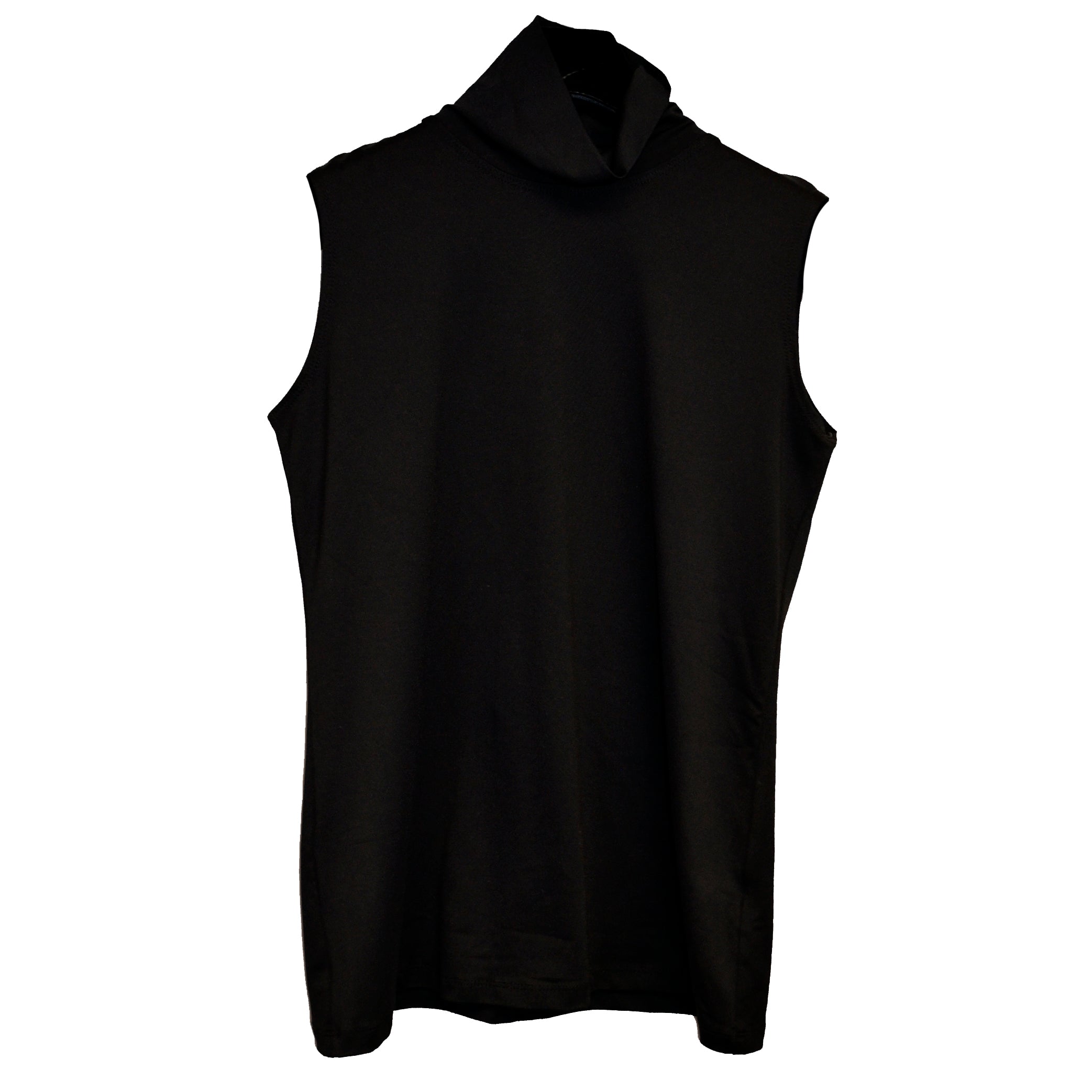 A'Nue Shirt, Turtleneck Sleeveless, Black S, M,L, XL & XXL