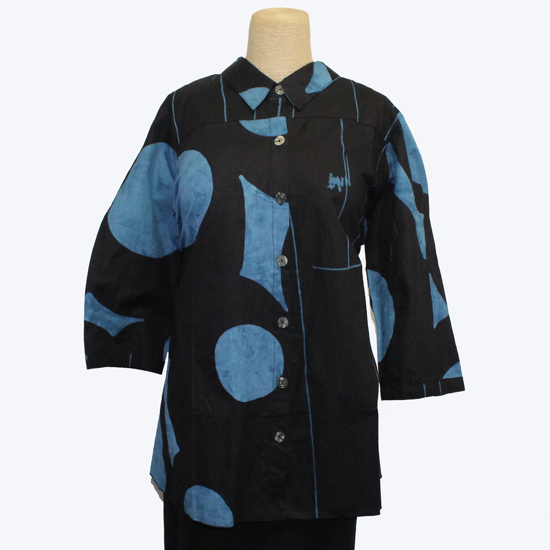 Adverb Shirt, Anywhere, Black/Denim S