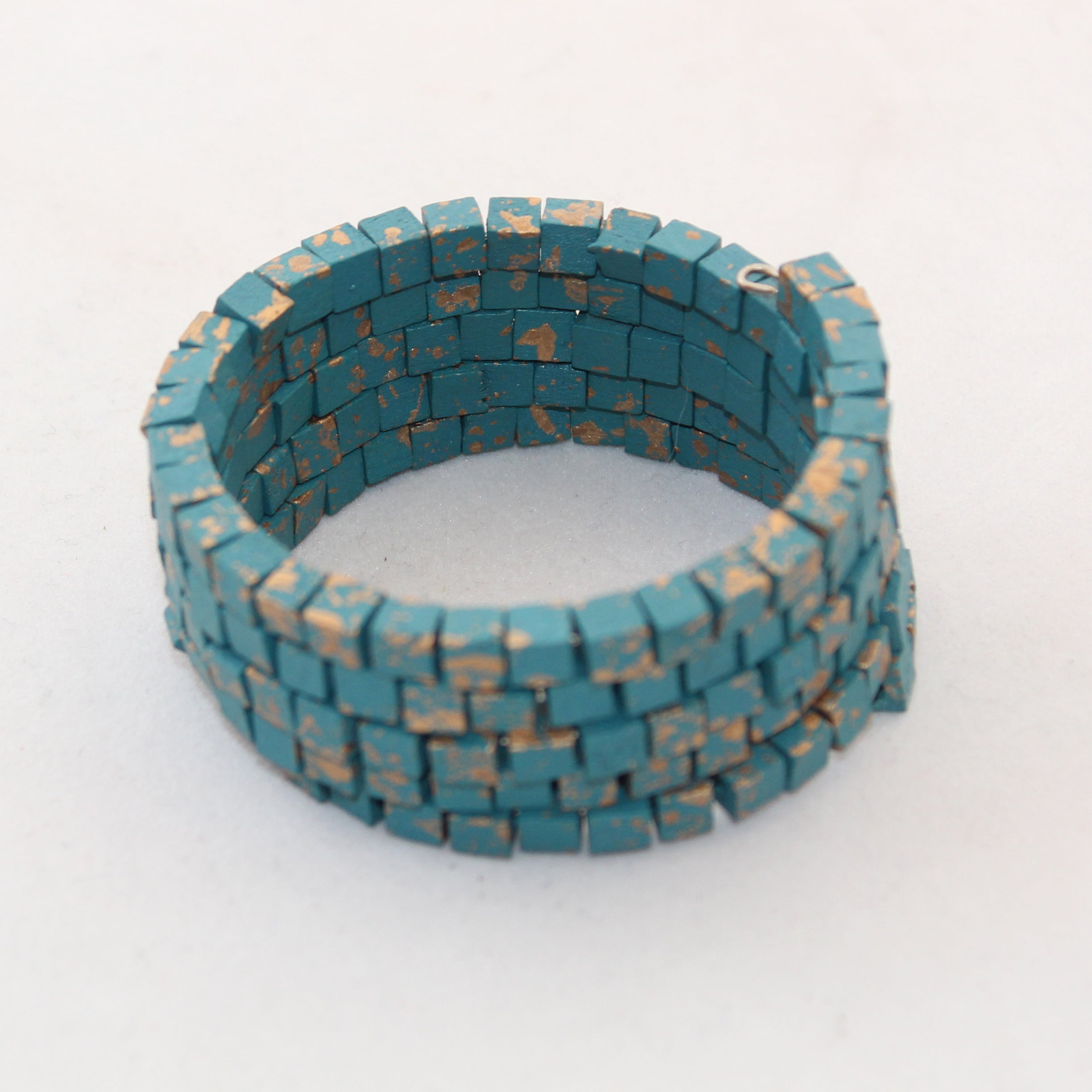 Jianhui London Bracelet, Snake, Teal/Gold